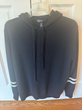 Aqua Black Cashmere Hoodie Size Medium